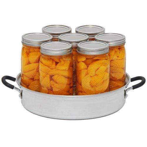 VKP Brands Roots & Branches FruitSaver Aluminum Steam Canner with Temperature Indicator, 7 Quart Jar capacity, Silver