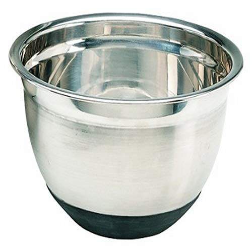 CRESTWARE Crestware 3-Quart Mixing Bowls with Rubber Base, 1, Silver