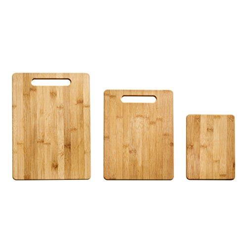 Farberware 3 Piece Kitchen Cutting Board Set Bamboo 