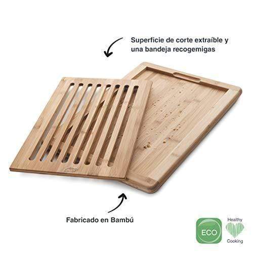 LACOR Lacor Bamboo Bread Cutting Board, Brown, 40 x 30 x 2 cm