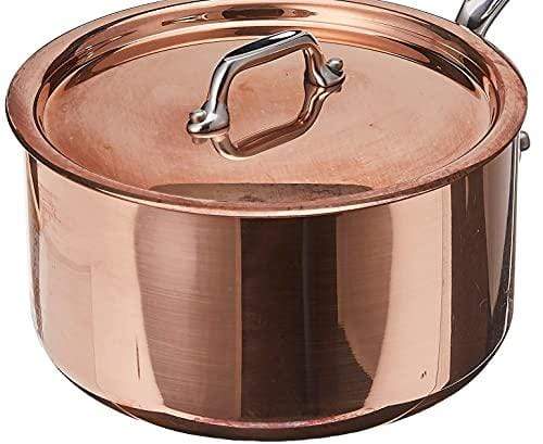 Mauviel1830 Mauviel1830 Made In France M'Heritage M150S 6110.17 Copper 1.9-Quart Saucepan with Lid, Cast Stainless Steel Handles