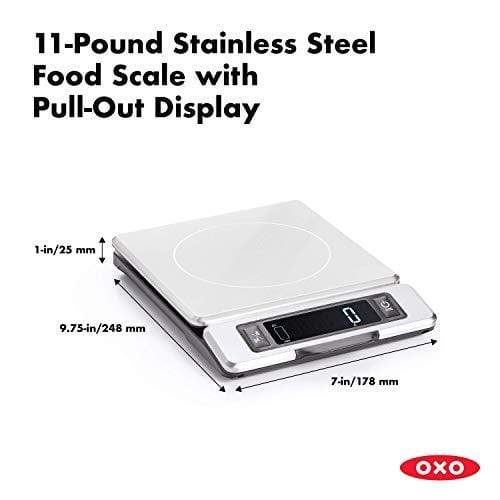 OXO OXO Good Grips 11-Pound Stainless Steel Food Scale with Pull-Out Display