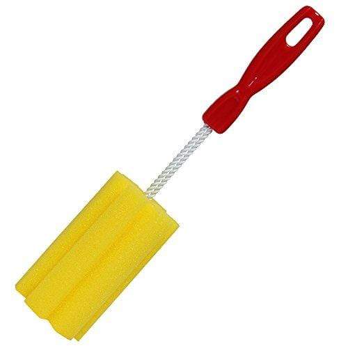 Roots & Branches Roots & Branches Canning Jar Cleaning Brush, Bright Yellow with Red