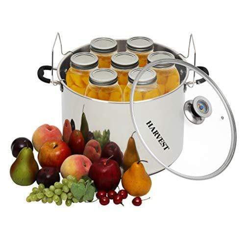 Roots & Branches Roots & Branches Harvest Stainless Steel Multi-Use Canner with Temperature Indicator, Holds 7 Quart Jars, 20 Quart Liquid Capacity
